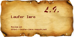 Laufer Imre névjegykártya